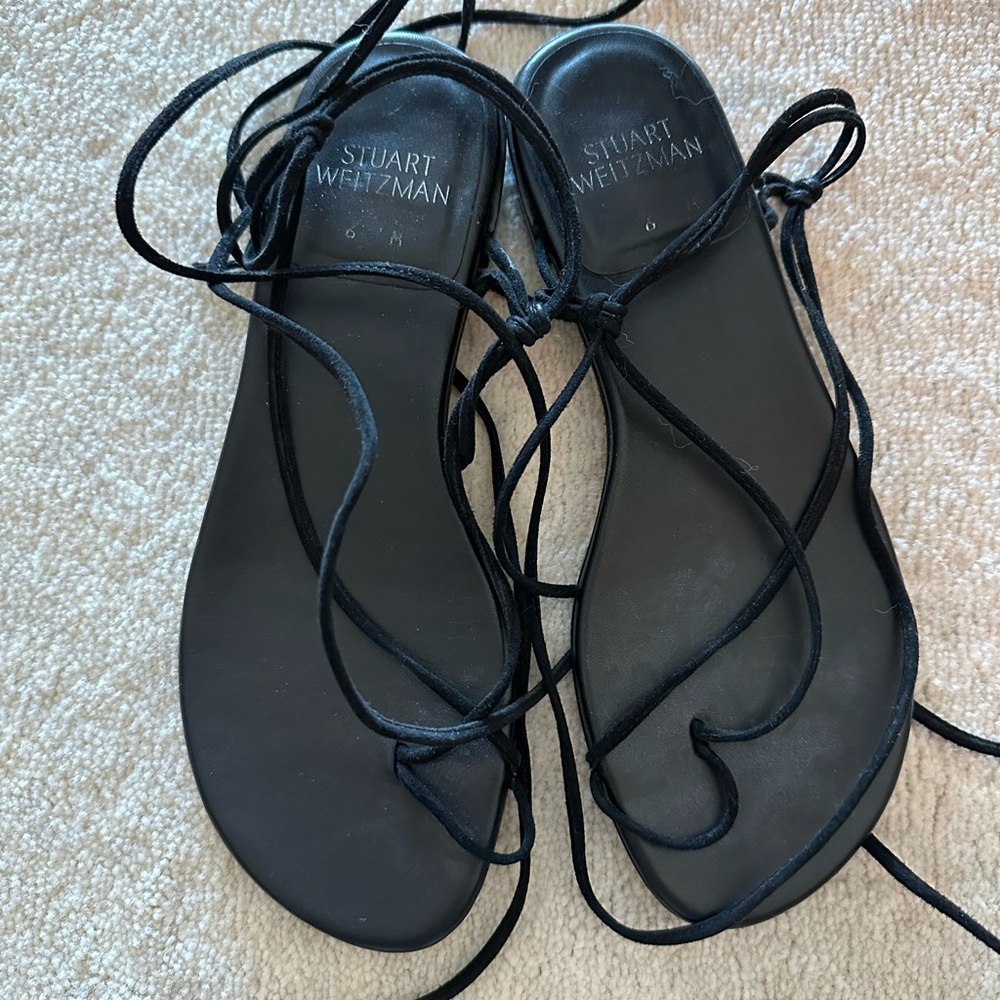 Stuwart Weitzman Lace Up Sandals